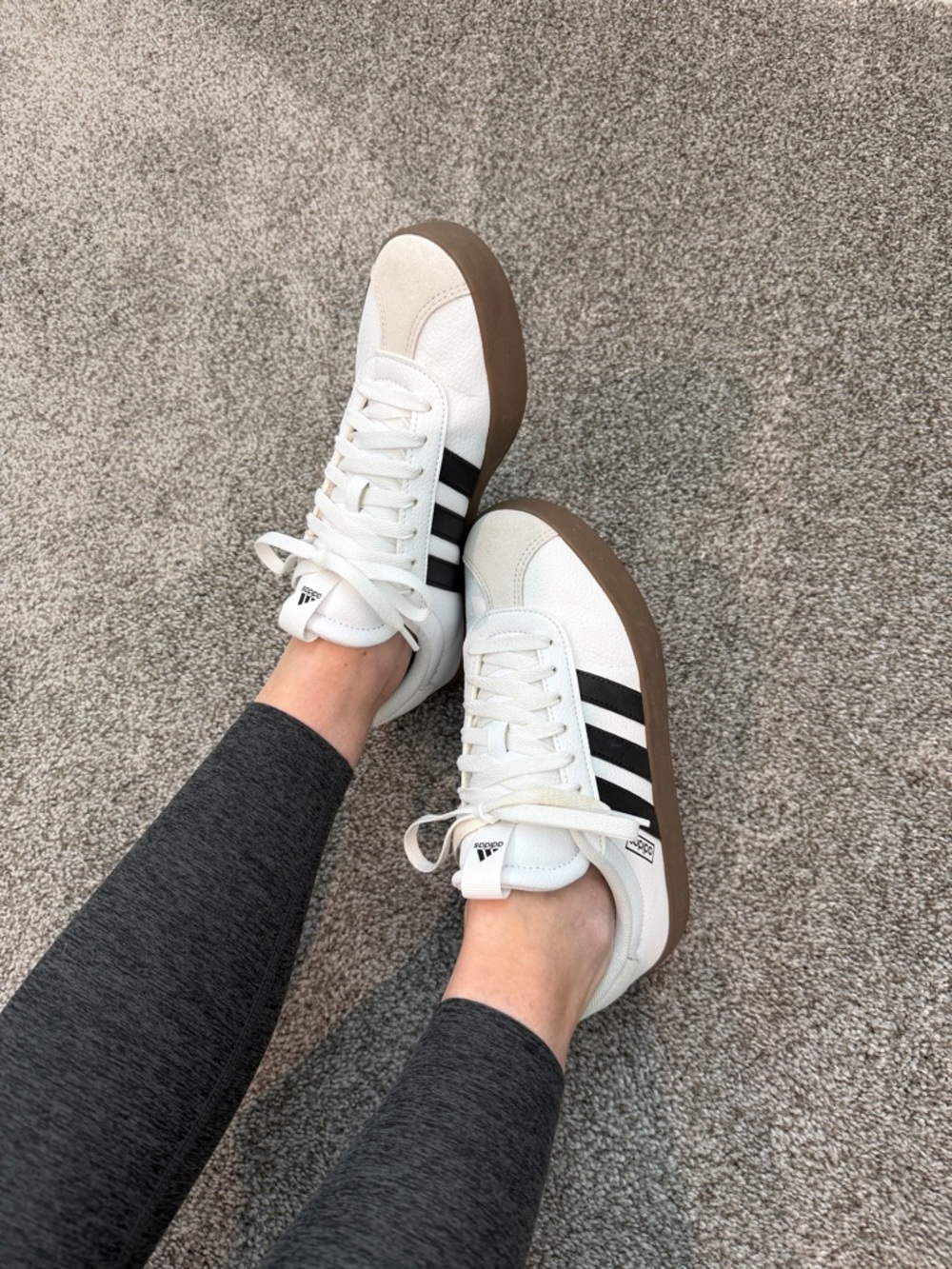 adidas Cream & Black Women's Classic Sneakers